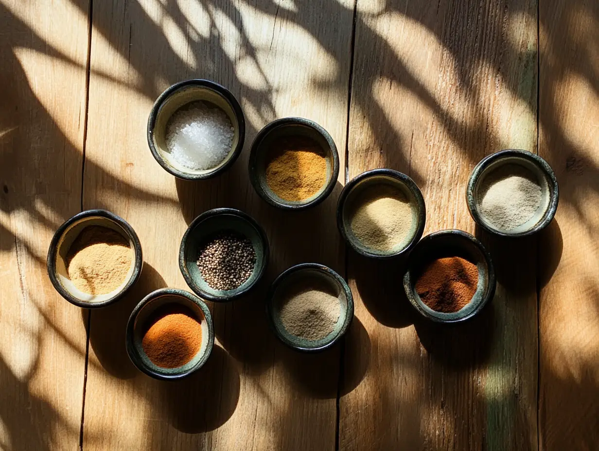 Rustic Spice Blend on Wooden Table