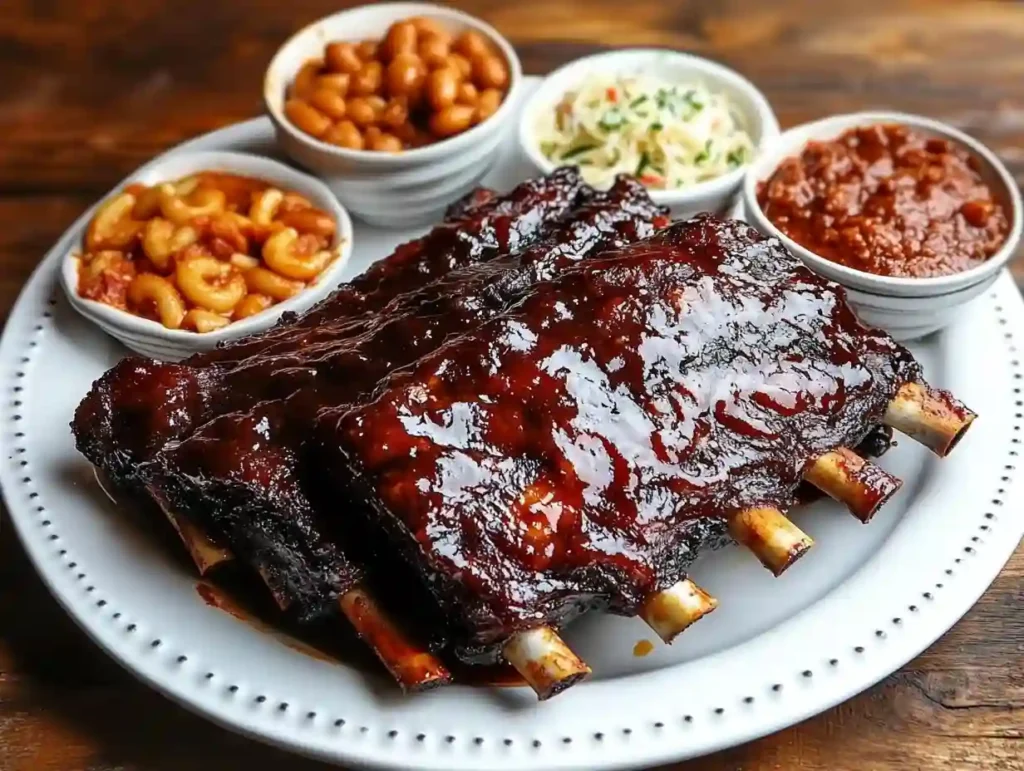 glazed rack of Smoked Beef Short Ribs